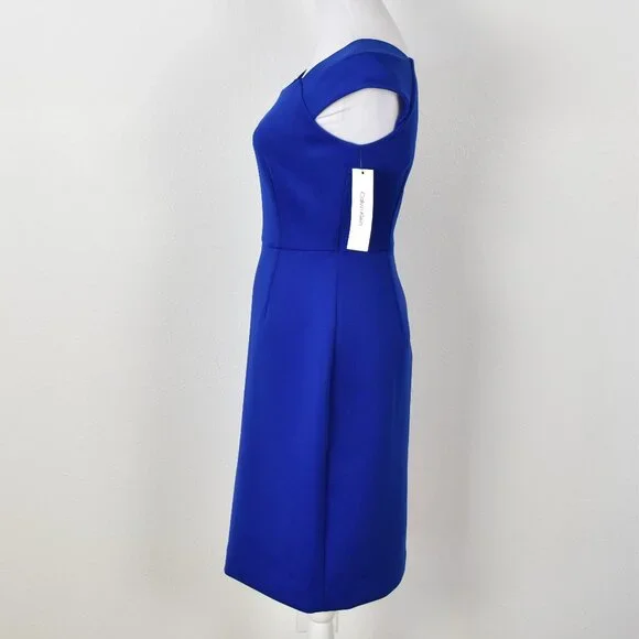 Calvin Klein Scuba Short Sleeve Sheath Dress NEW - 4 - Picture 4 of 9